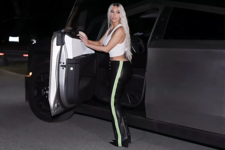 Kim Kardashian is showing off her Tesla Cybertruck again